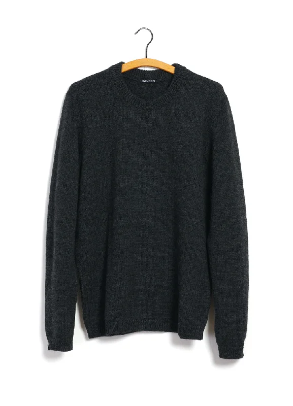 ESKE | Crew Neck Sweater | Anthrazit Toggled Drawstring Belted