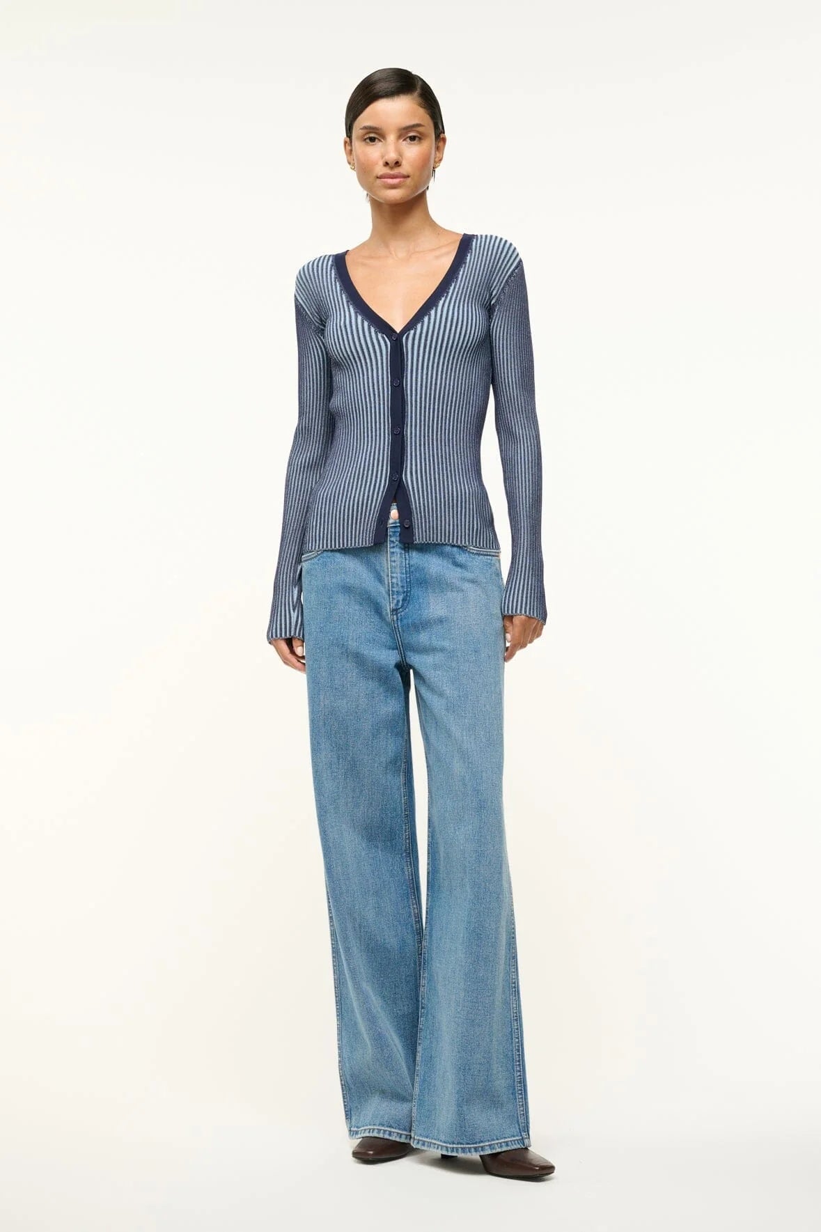 Cargo Sweater Navy/Clear Blue Front Pockets Side Pockets Patch Pockets