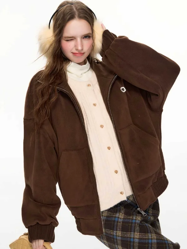 Loose lace stitch jacket【s0000010606】 Fleece Jacket Down Jacket Feather Jacket