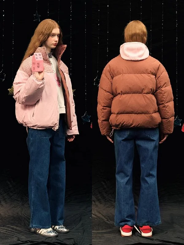 Reversible Down Jacket【s0000005953】 Cotton Fabric Linen Fabric Terry Fabric