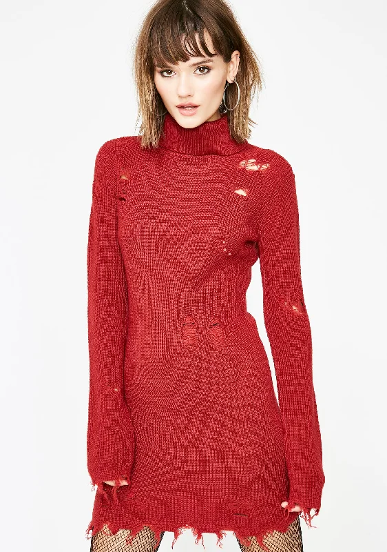 Lit Lost In The Sauce Sweater Dress Soft Cozy Warm