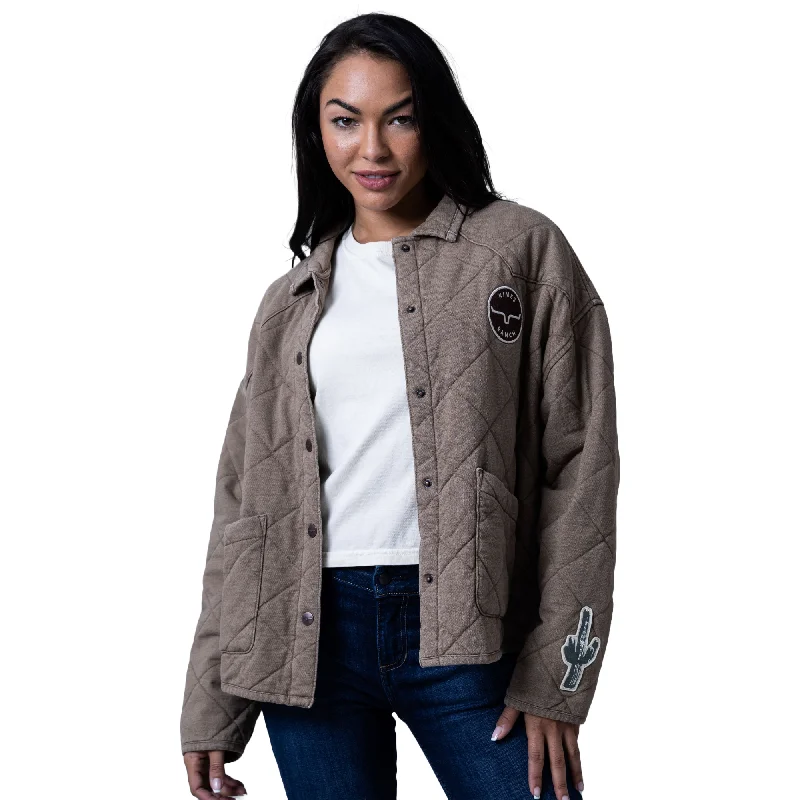 Kimes Ranch Ladies Rincon Throw WW Brown Jacket WJA0000046-WWBRN Plaid Jacket Tartan Jacket Houndstooth Jacket