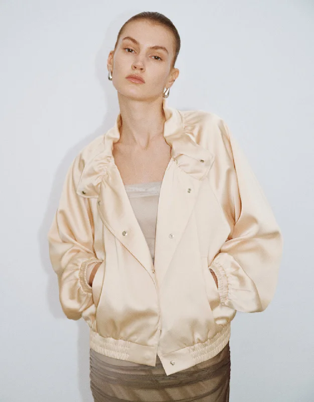 Raglan Sleeve Balloon Jacket Oversized Jacket Tailored Jacket Straight Jacket