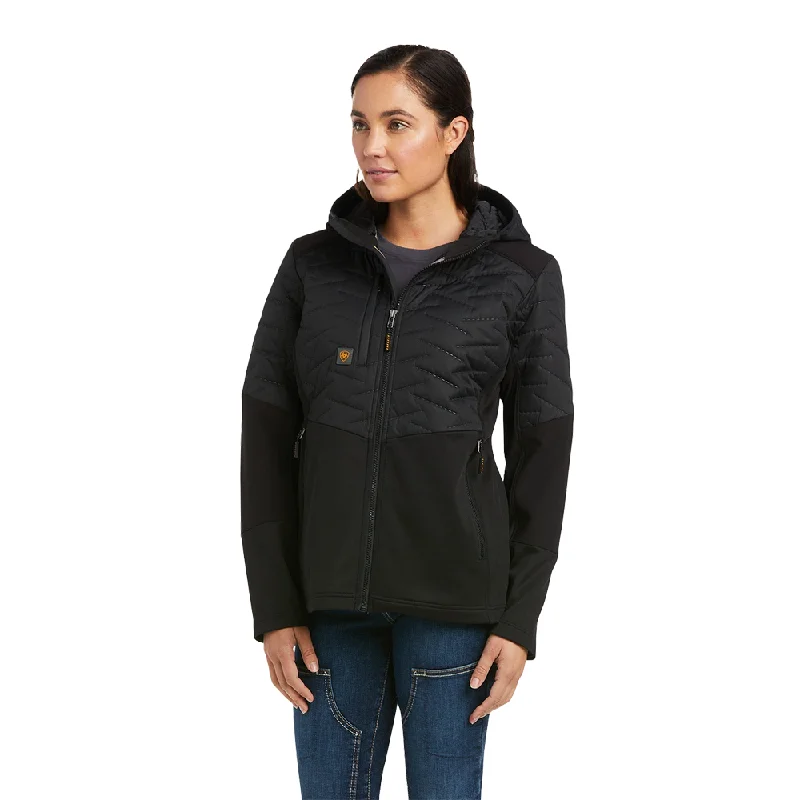 Ariat Ladies Rebar Cloud 9 Insulated Black Jacket 10037511 Wool Fabric Cashmere Fabric Tweed Fabric