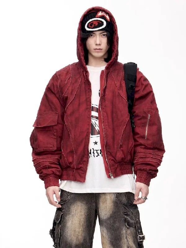Raw Edge Short Cotton Jacket【s0000011355】 Fleece Jacket Down Jacket Parka