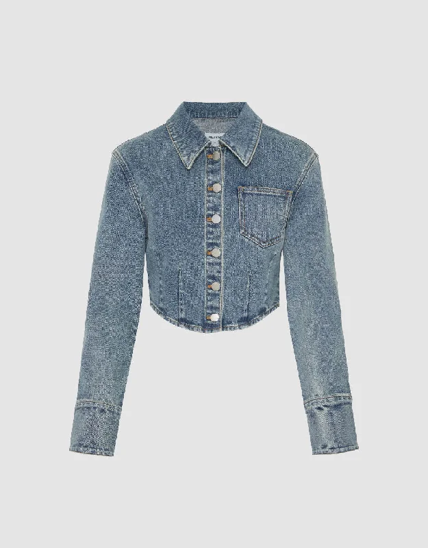 Cropped Denim Jacket Belted Jacket Elasticated Jacket Padded Jacket