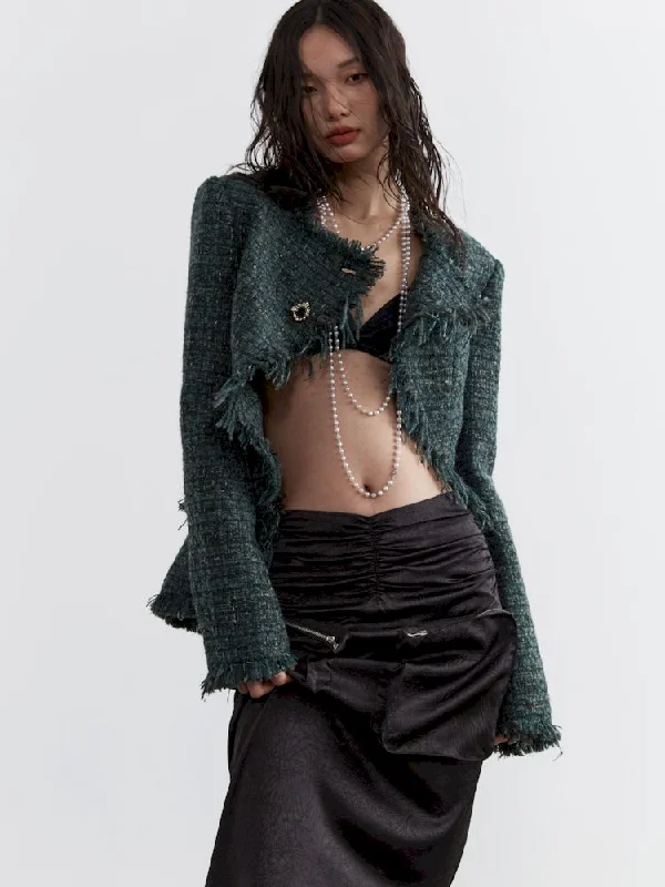 Little Fragrance Short Jacket【s0000007261】 Mesh Jacket Canvas Jacket Denim Jacket