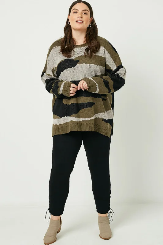 Camo Knit Sweater Wool Sweater Cotton Sweater Cashmere Sweater