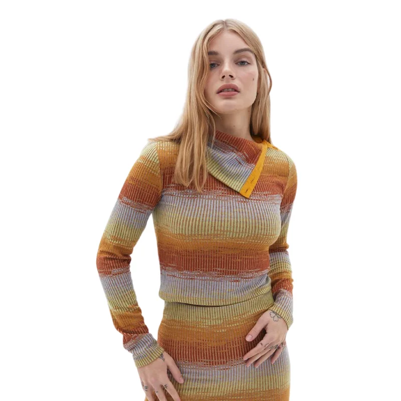 OXXO - Collar Detailed Sweater Bright Pastel Dark