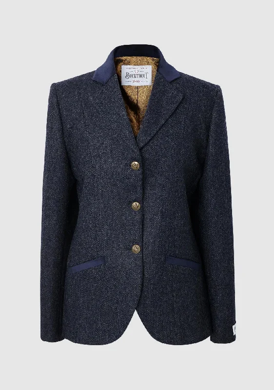 Louise Jacket - Blue Zippered Front Buttoned Front Snap Front