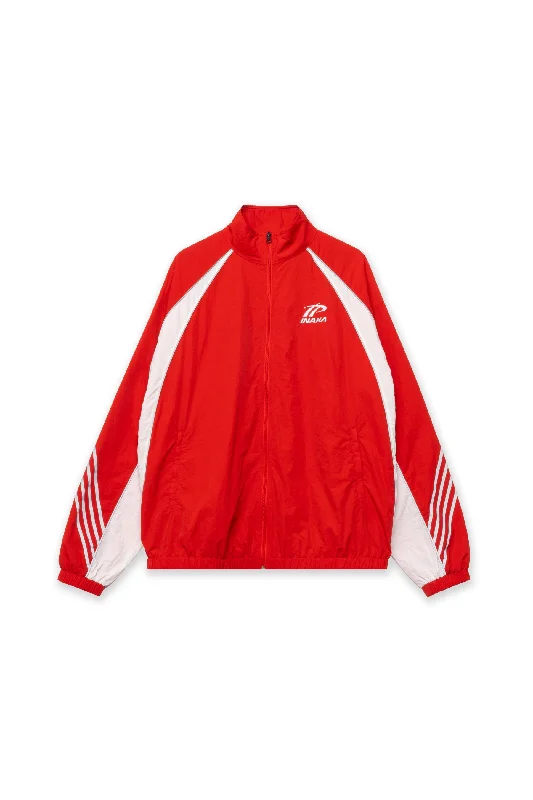 SPORTSWEAR TRACK JACKET - RED Striped Jacket Polka Dot Jacket Floral Jacket