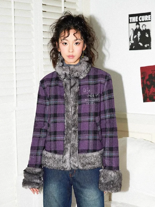 Plaid wool jacket【s0000011111】 Print Jacket Jacquard Jacket Embroidered Jacket