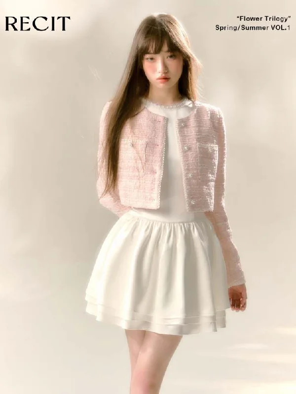 Girly Lame Pearl Bijoux Short Jacket【s0000007370】 Trench Coat Raincoat Waterproof Jacket