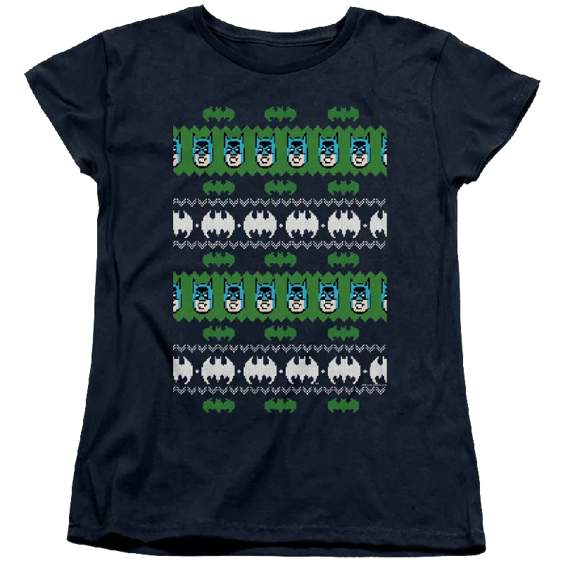 DC Batman Batman Christmas Sweater - Women's T-Shirt Beaded Sweater Sequined Faux Fur