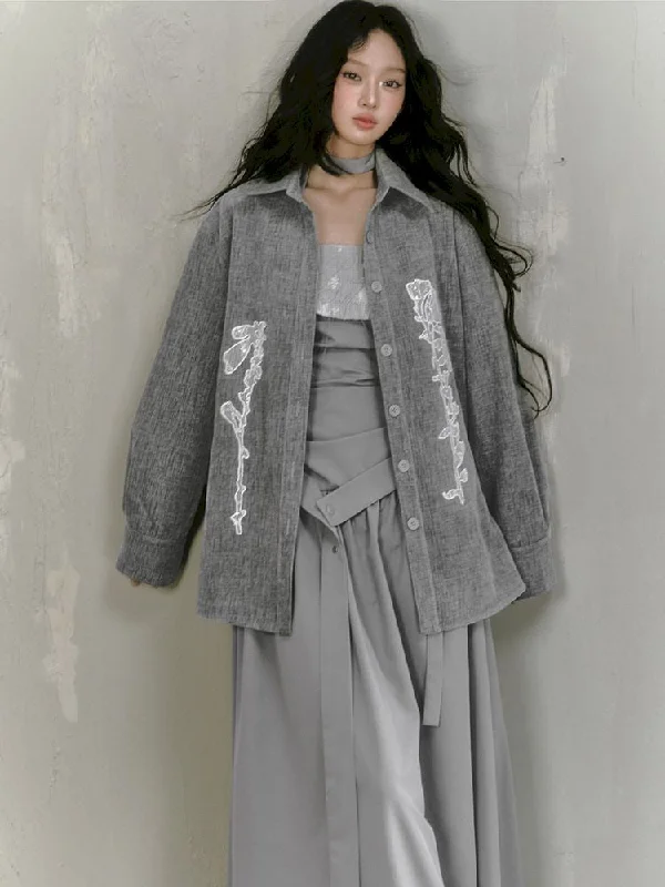 Loose Lapel Jacket【s0000009880】 Belted Jacket Elasticated Jacket Padded Jacket