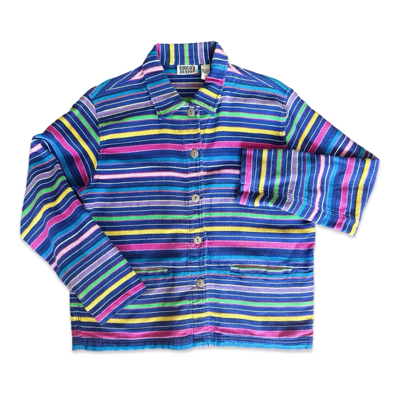 Vintage 90s South Western Chore Jacket Print Jacket Jacquard Jacket Embroidered Jacket