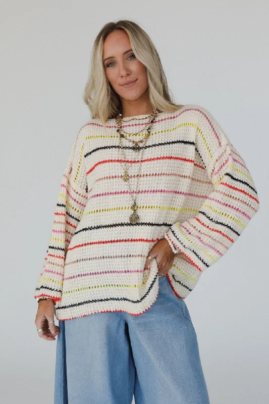 Halo Breeze Bell Sleeve Sweater - Multi Anti-Pilling Anti-Shrink Durable