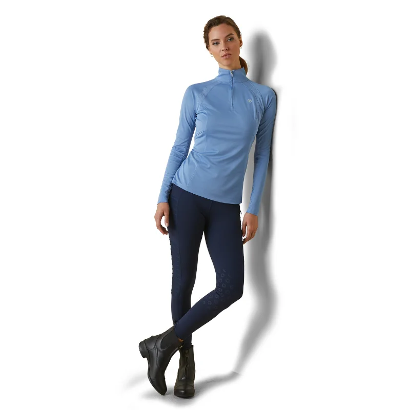 Ariat® Ladies Sunstopper 2.0 Ashleigh Blue 1/4 Zip Jacket 10043600 Satin Fabric Silk Fabric Chiffon Fabric