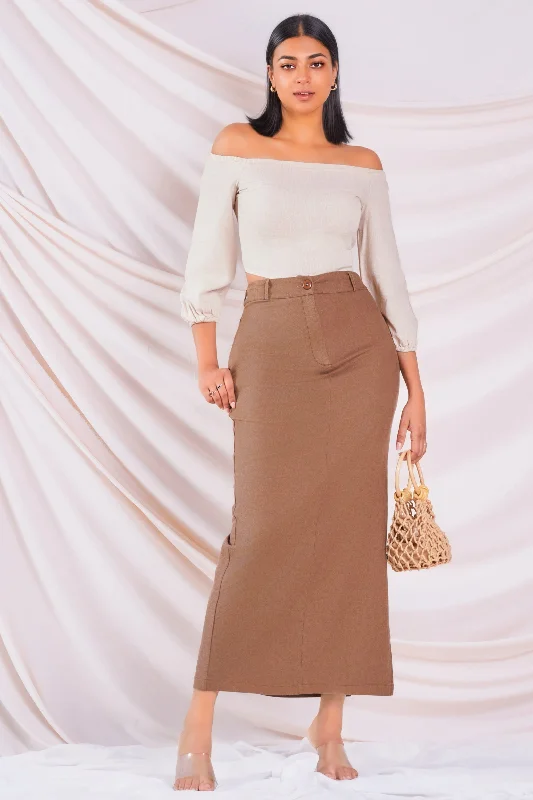 Straight Cut Maxi Skirt high waist skirt