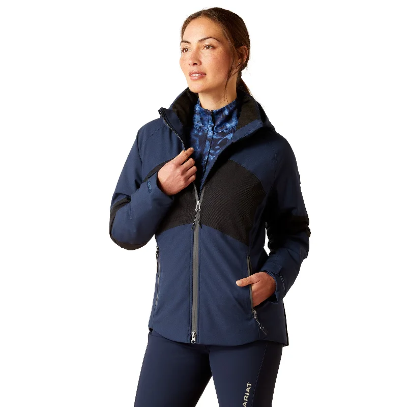 Ariat Ladies Valor Navy Colorblock English Jacket 10046093 Embroidered Jacket Appliqued Jacket Beaded Jacket