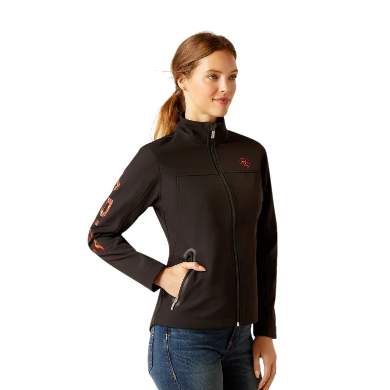 Ariat Ladies New Team Softshell Canteen Jacket 10046686 Denim Fabric Leather Fabric Suede Fabric