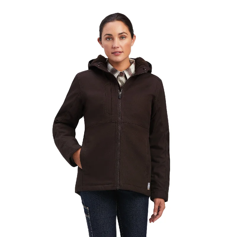Ariat Ladies Rebar DuraCanvas™ Insulated Mole Brown Jacket 10041601 Corduroy Jacket Velvet Jacket Brocade Jacket