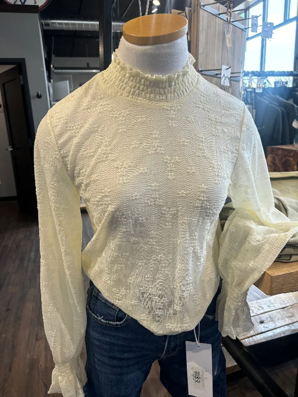 Molly Bracken knit off white under sweater Fleece Sweater Nylon Polyester