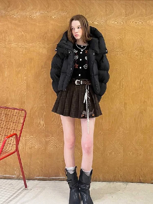 Fluffy hooded down jacket【s0000010806】 Faux Fur Jacket Real Fur Jacket Shearling Jacket