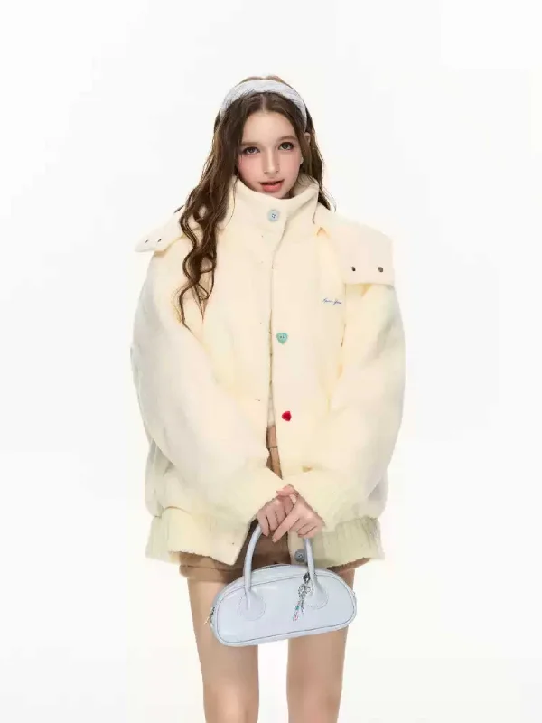 Loose hooded jacket【s0000010610】 Faux Fur Jacket Real Fur Jacket Shearling Jacket