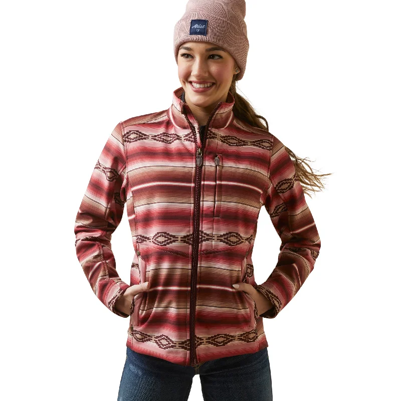 Ariat Ladies R.E.A.L. Softshell Blushing Serape Jacket 10046669 Zippered Front Buttoned Front Snap Front