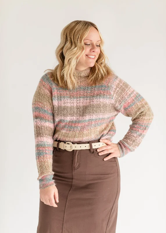 Astrid Turtleneck Spacedye Sweater - FINAL SALE Long Sweater Short Sweater Cropped Sweater