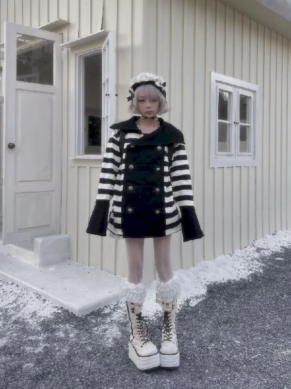 Padded Oversize Sweatshirt Jacket【s0000011345】 Striped Jacket Polka Dot Jacket Floral Jacket