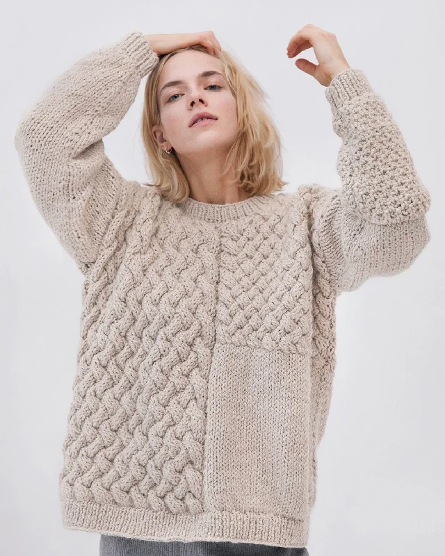 Heartbreaker Alpaca & Wool Sweater (Beige) Machine Wash Dry Clean Hand Wash
