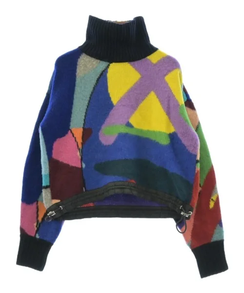 sacai Sweaters Solid Print Embellished