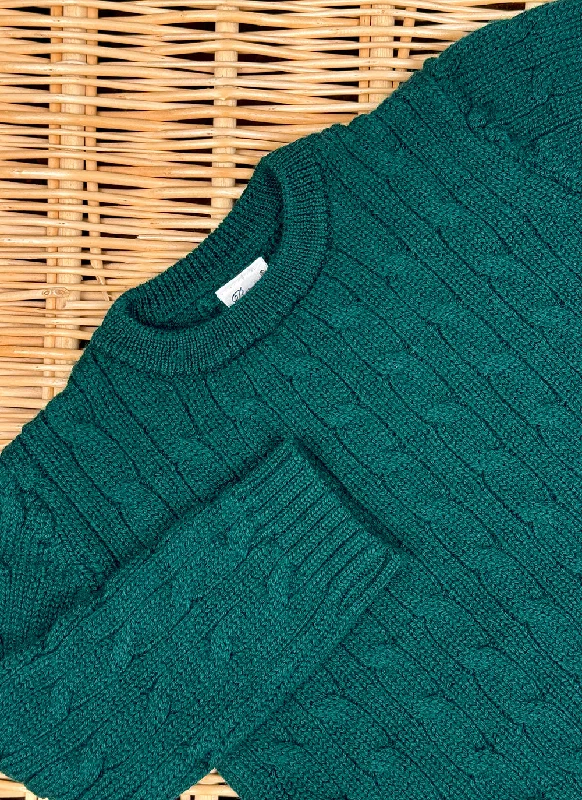 Cable Knit Wool Sweater Zippered Buttoned Snapped