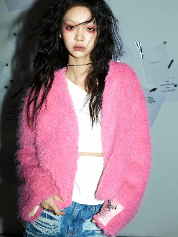 V-neck slim short jacket【s0000006333】 Rayon Jacket Velvet Jacket Corduroy Jacket