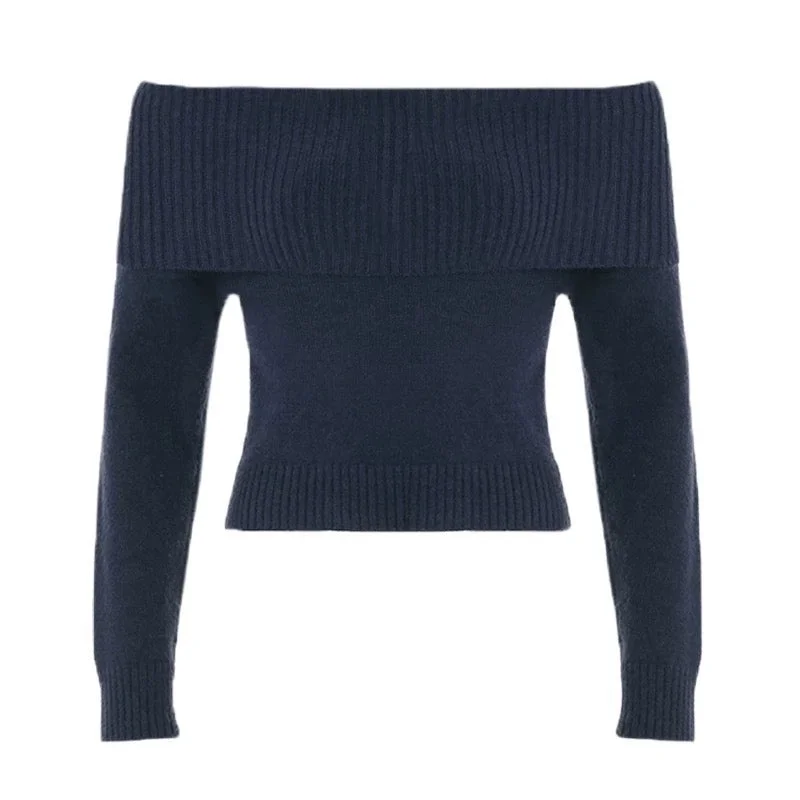 UNNA SWEATER TOP Ribbed Striped Patterned