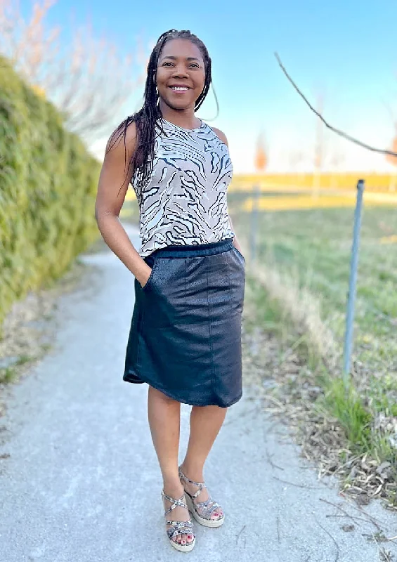 Sporty Lounge Skirt | Sewing Pattern velvet skirt glossy