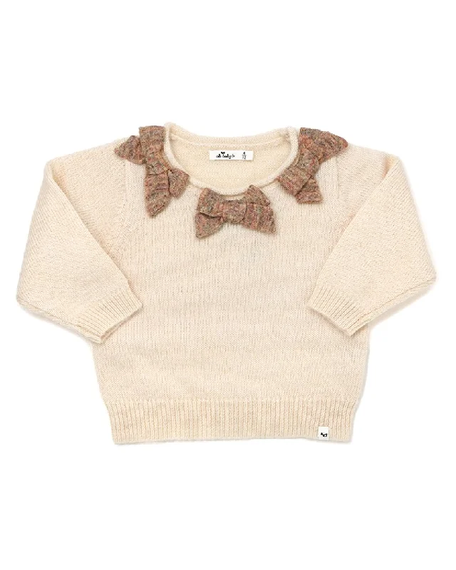 oh baby! Scandi Bow Wool-Blend Sweater Neon Metallic Matte