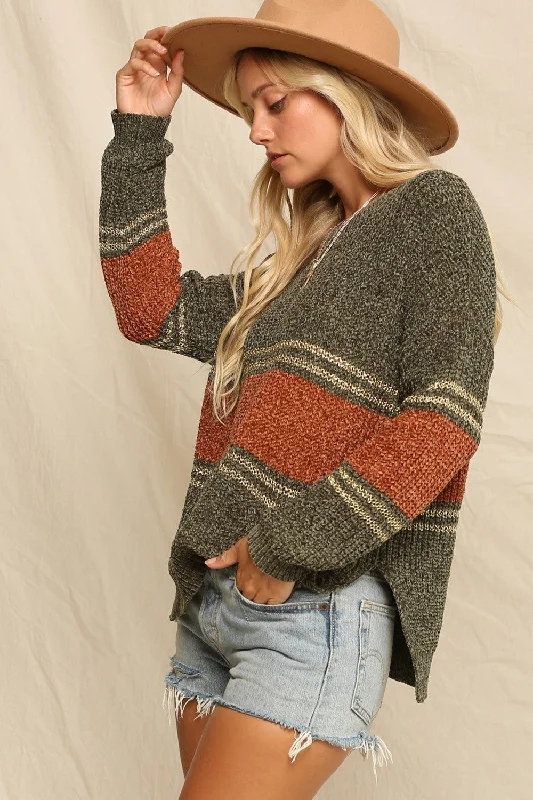 Olive Knitted Sweater Cotton Fabric Linen Fabric Terry Fabric