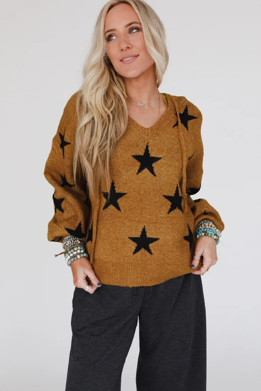 Starborn Hoodie Sweater - Camel Satin Fabric Silk Fabric Chiffon Fabric