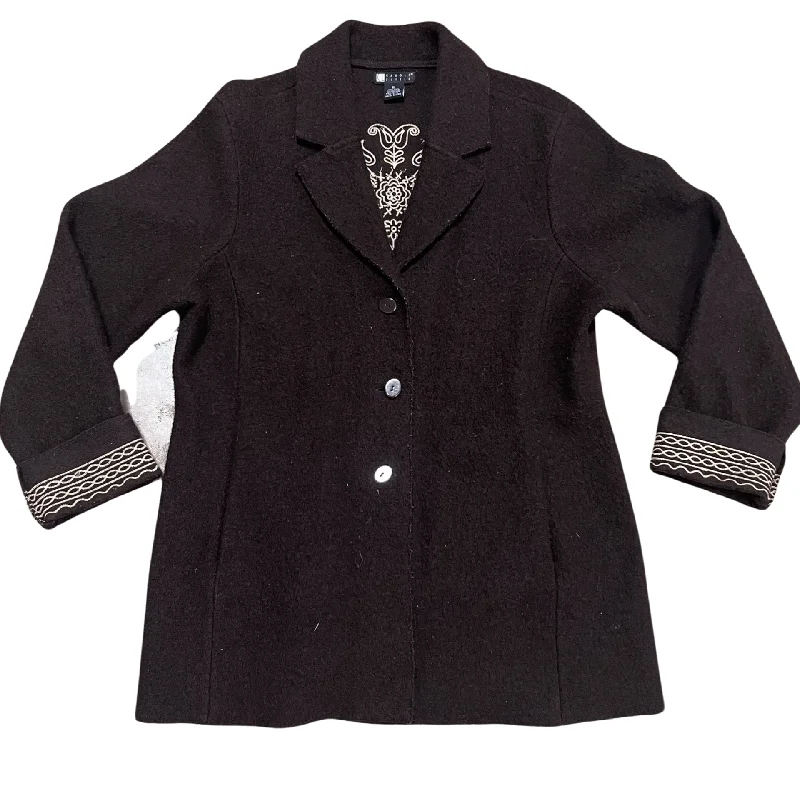 Vintage 90's Embroidered Wool Jacket (XL) Fleece Jacket Down Jacket Parka