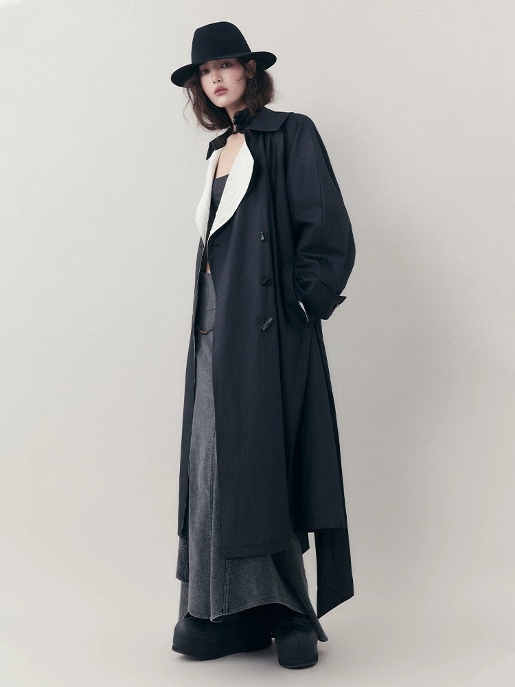 Loose long windbreaker jacket【s0000007258】 Embroidered Jacket Appliqued Jacket Beaded Jacket