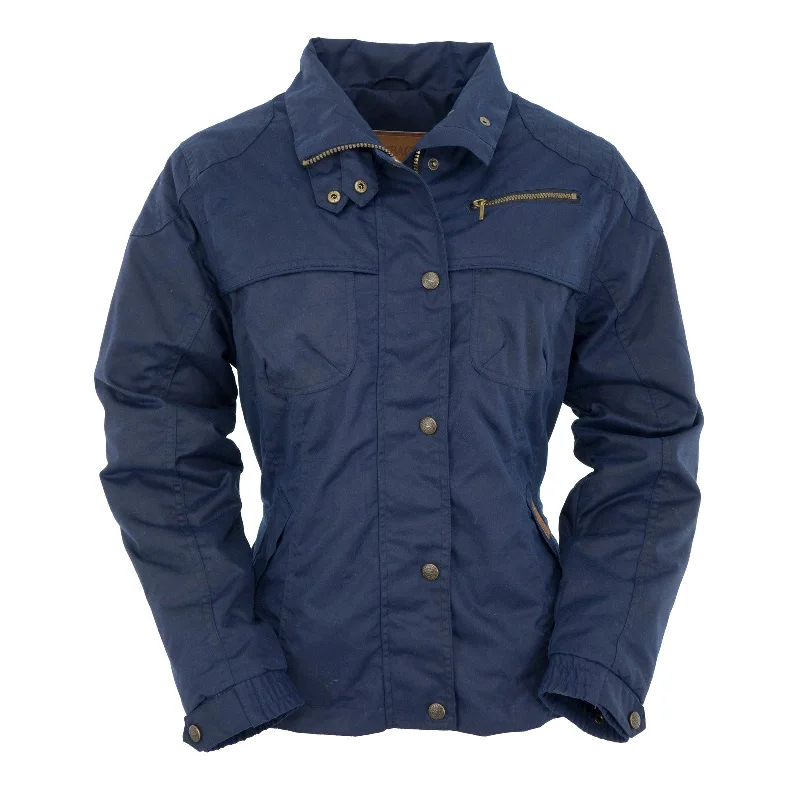 Outback Trading Company Ladies Navy Sheila's Delight Jacket 2182-NVY Zippered Jacket Buttoned Jacket Snapped Jacket