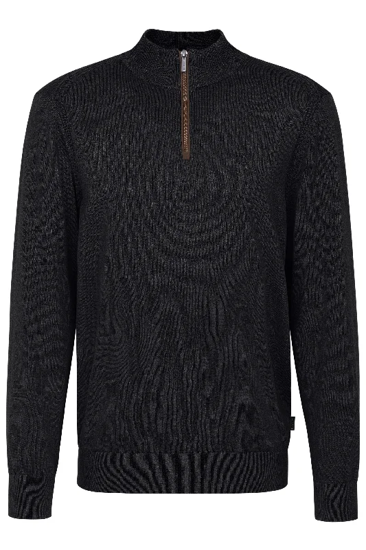 1/4 Zip Sweater in Cotton-Cashmere Blend 7500-65520B Sweater Knitwear Pullover