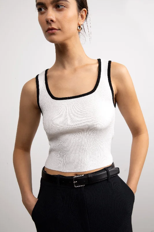 CROPPED SWEATER TANK Tailored Straight A-Line