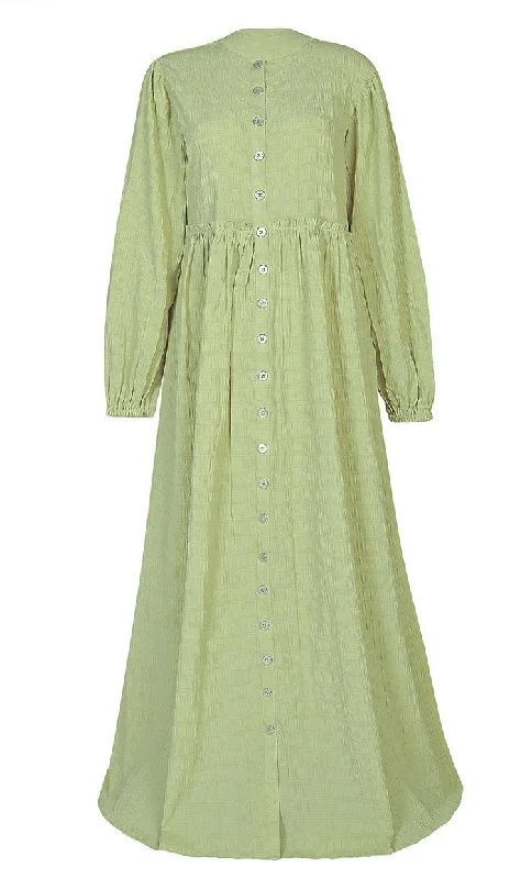 Women's Everyday wear Green Texured Abaya