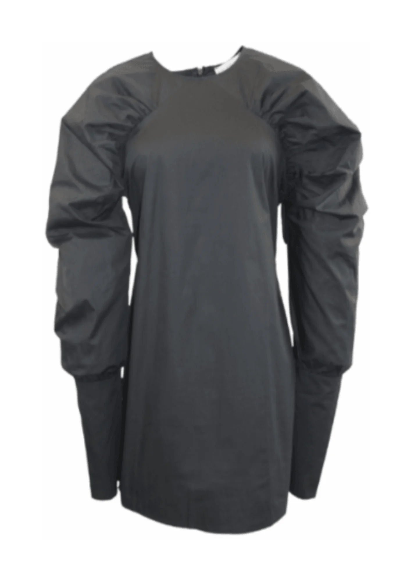 BLACK MINI DRESS WITH PUFFED SLEEVES Elegant Tulle Mini Dress