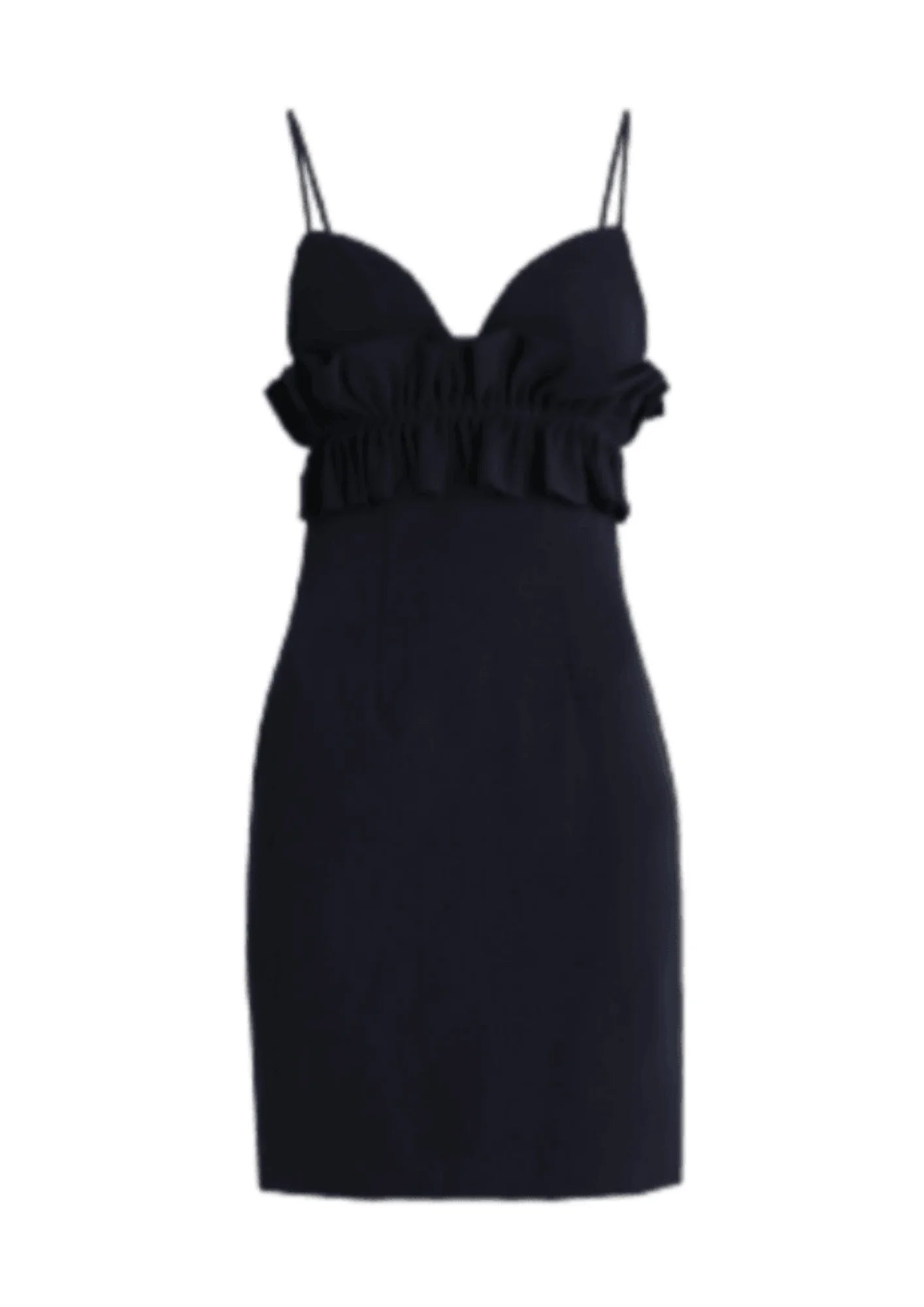 DARK BLUE PARTY MINI DRESS Chic Mini Dress with V-Neck