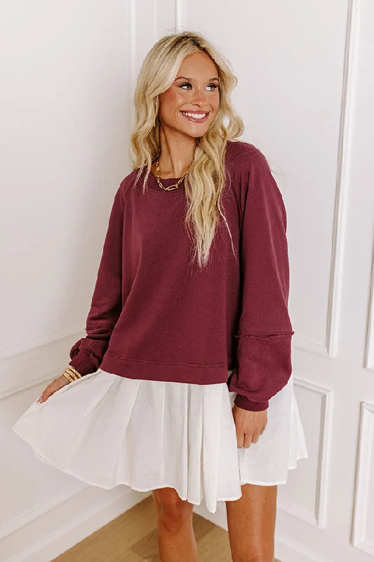 Cool Breeze Mini Dress in Mulled Wine Classic Black Mini Dress